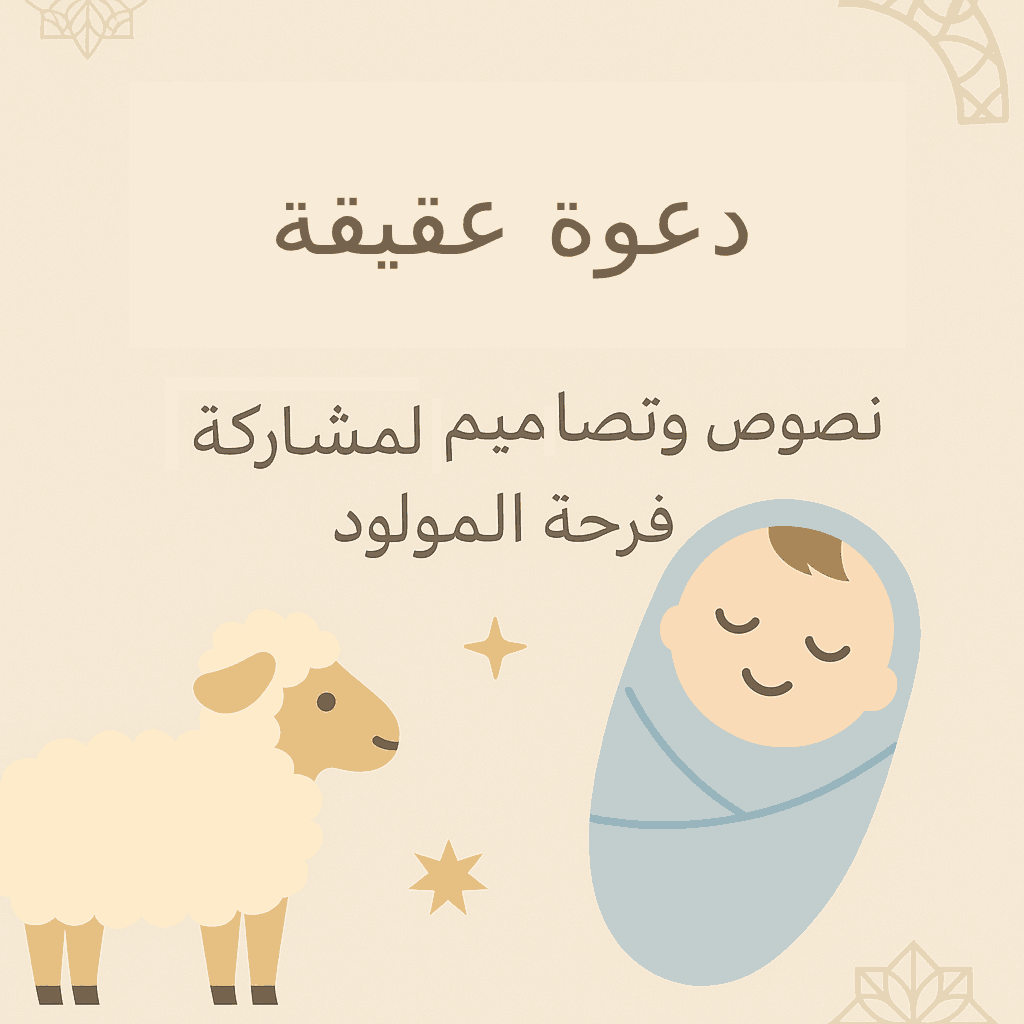 دعوة عقيقة عبر الواتساب: نصوص وتصاميم لمشاركة فرحة المولود