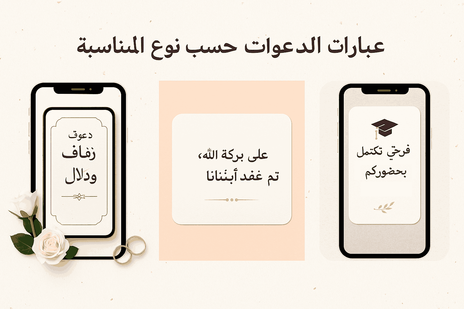 كيف تختار العبارات المناسبة لمختلف المناسبات (زواج/خطوبة/تخرج)